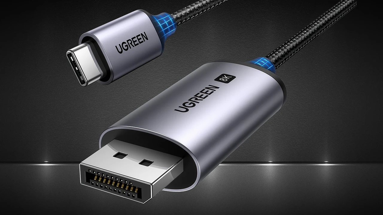 Кабель Ugreen CM556 USB-C to DisplayPort 8K, 1м — 2