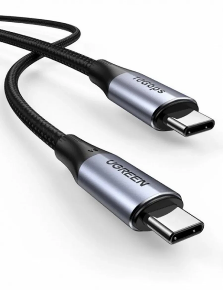 Кабель UGREEN US355 USB-C 3.1, Gen2 5A, 1 метр, чёрный