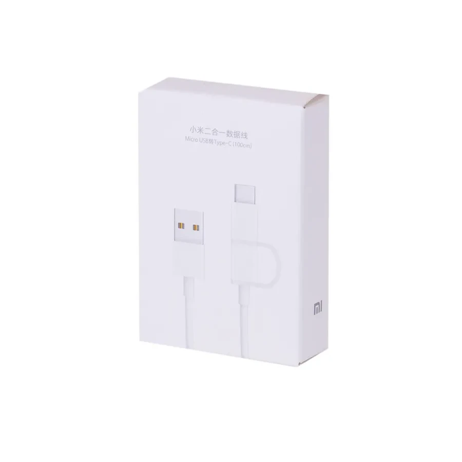 Кабель Xiaomi Micro USB и USB-C, 1м, белый — 2