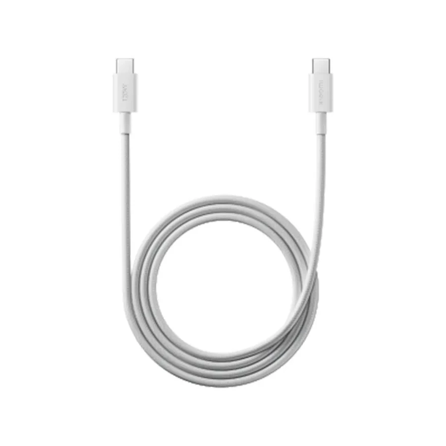 Кабель Xiaomi 6A Braided USB-C to USB-C, 2м, белый, 20W