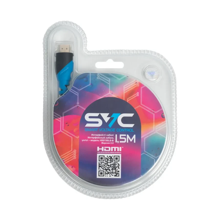Кабель HDMI SVC HR0150LB-B, 1.5м, голубой