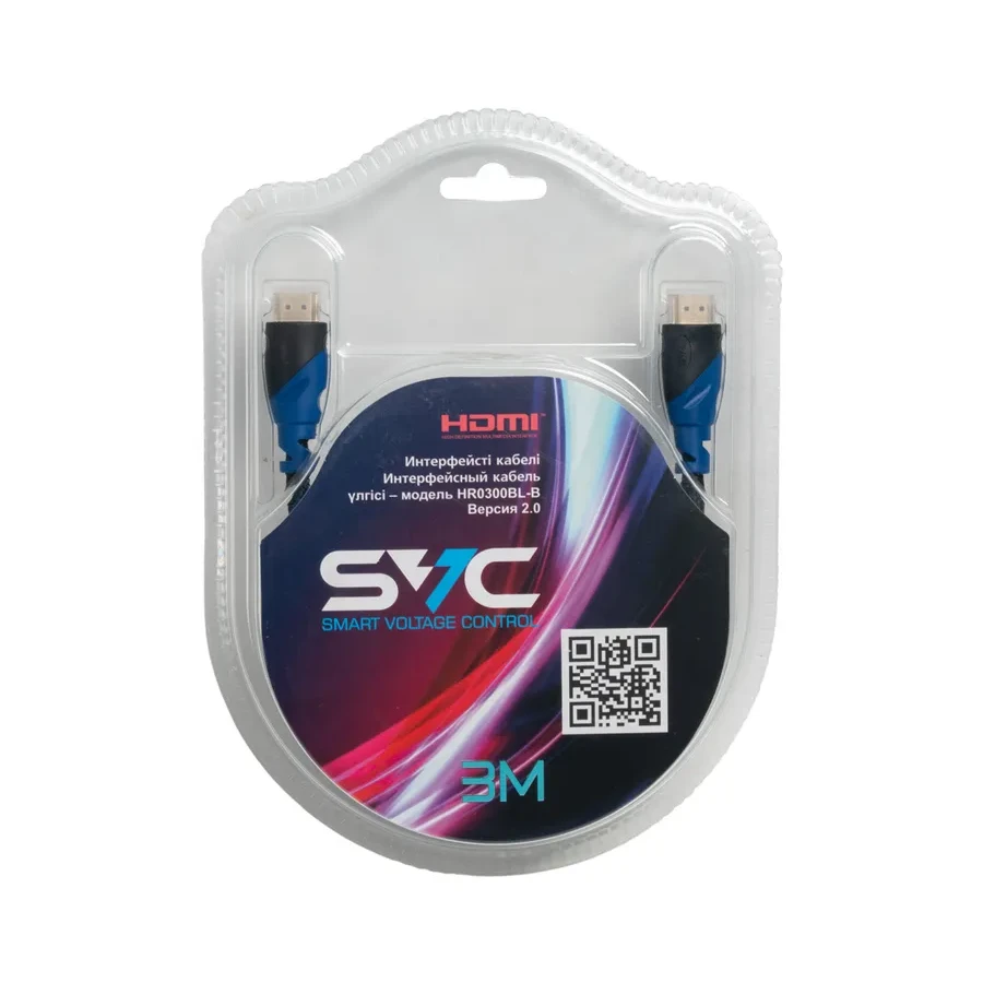 Кабель HDMI SVC HR0300BL-B, 3м, синий