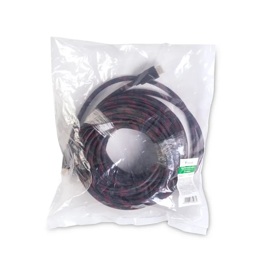 HDMI кабель iPower iPiHDMi200, 10м, нейлон, чёрный — 3