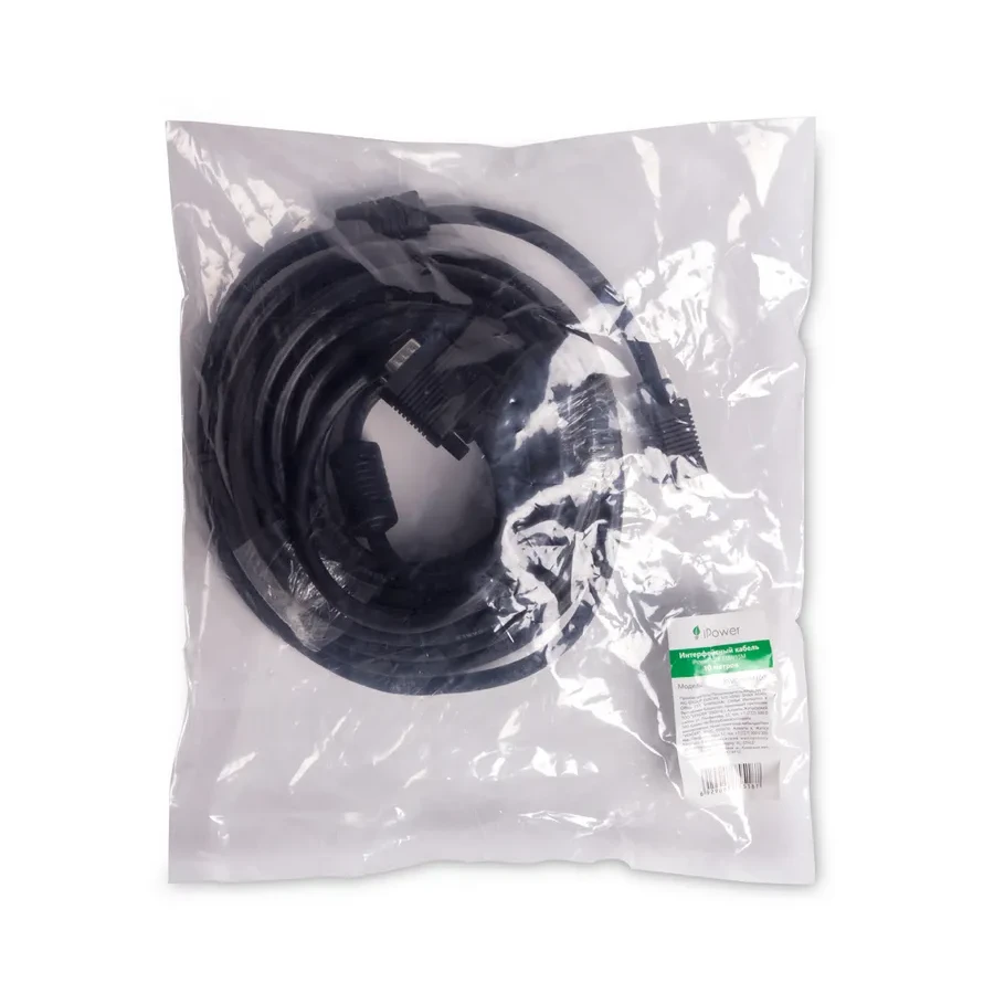 VGA кабель iPower iPiVGAMM100, 10м, чёрный — 3
