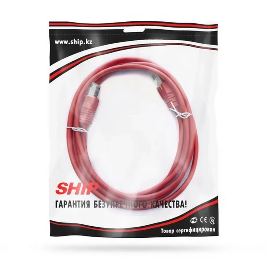 Патч корд SHIP Cat.5e FTP RJ-45, 1 м, красный