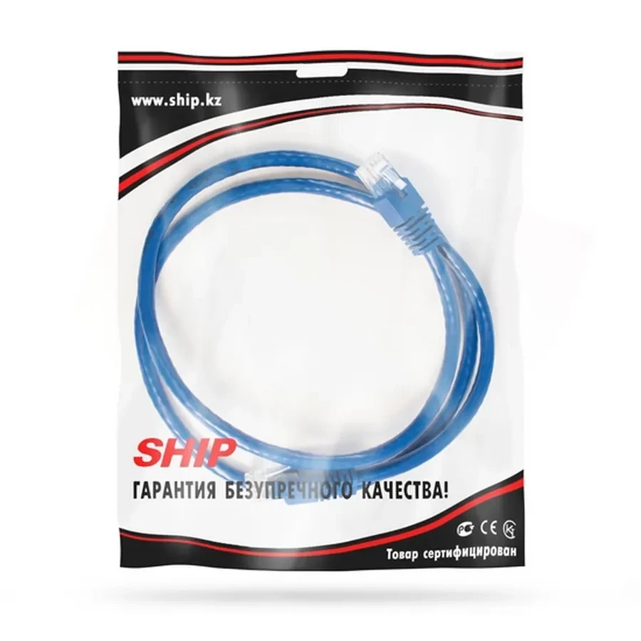 Патч корд SHIP Cat.6 UTP RJ-45, 1 м, синий — 3