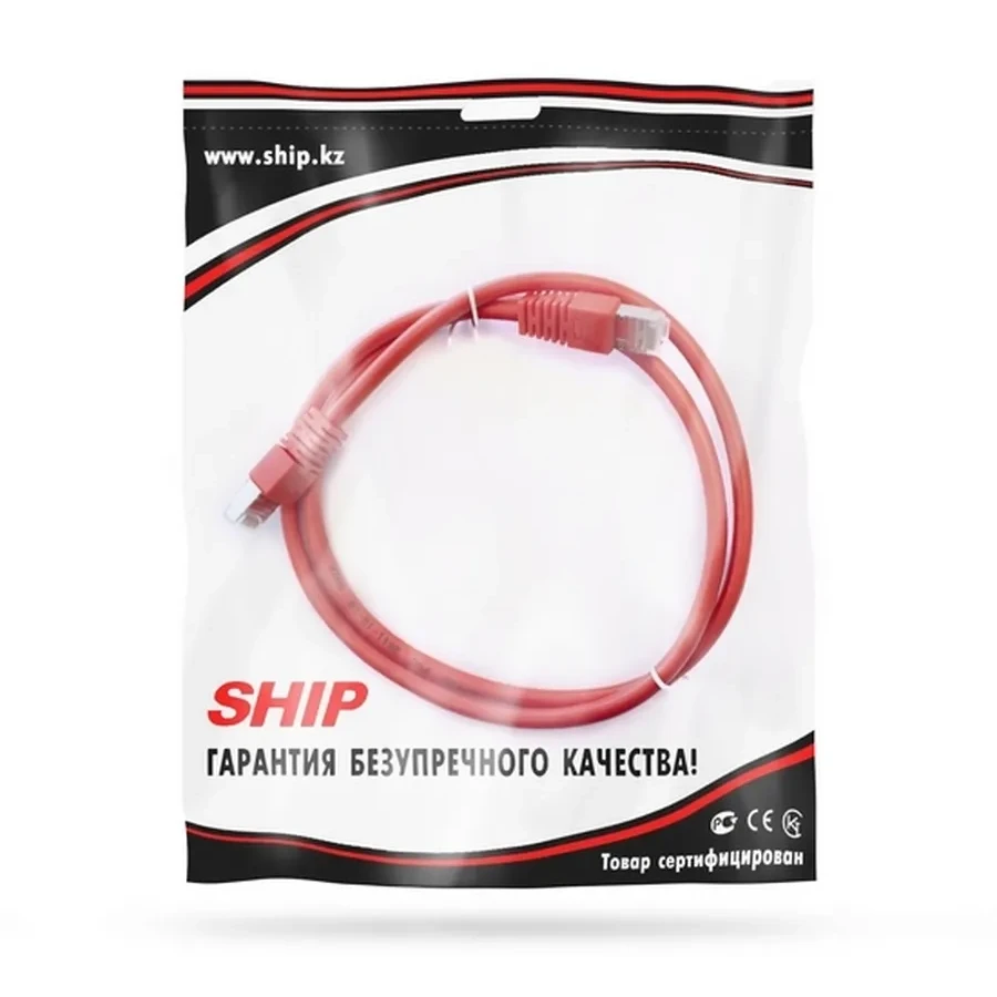 Патч корд SHIP Cat.6 FTP RJ-45, 1 м, красный