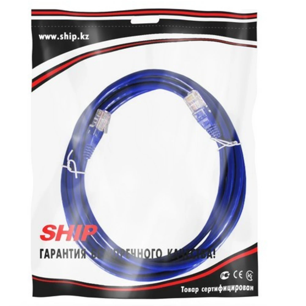 Патч-корд SHIP S3025BL0300-P, Cat.5e UTP, 3м, синий — 3