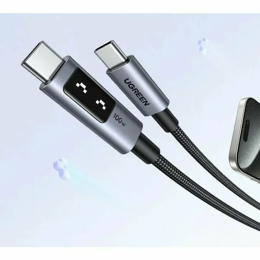 Кабель Ugreen L509 USB-C to USB-C PD 5A 1м, чёрный