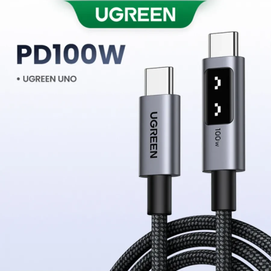Кабель Ugreen L509 USB-C to USB-C PD 5A 2м, чёрный