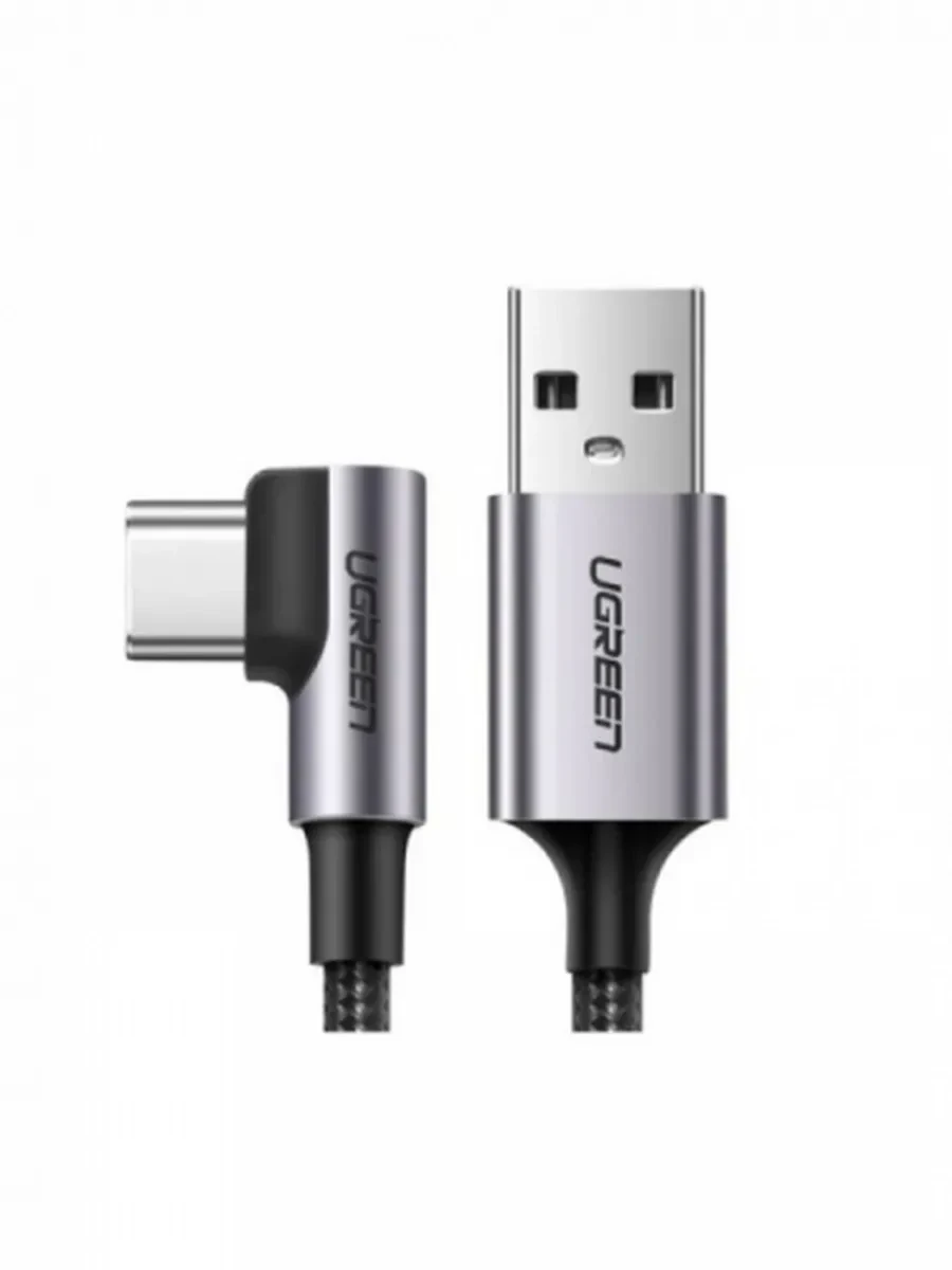 Кабель Ugreen US284 USB AM to USB Type-C угловой 2м