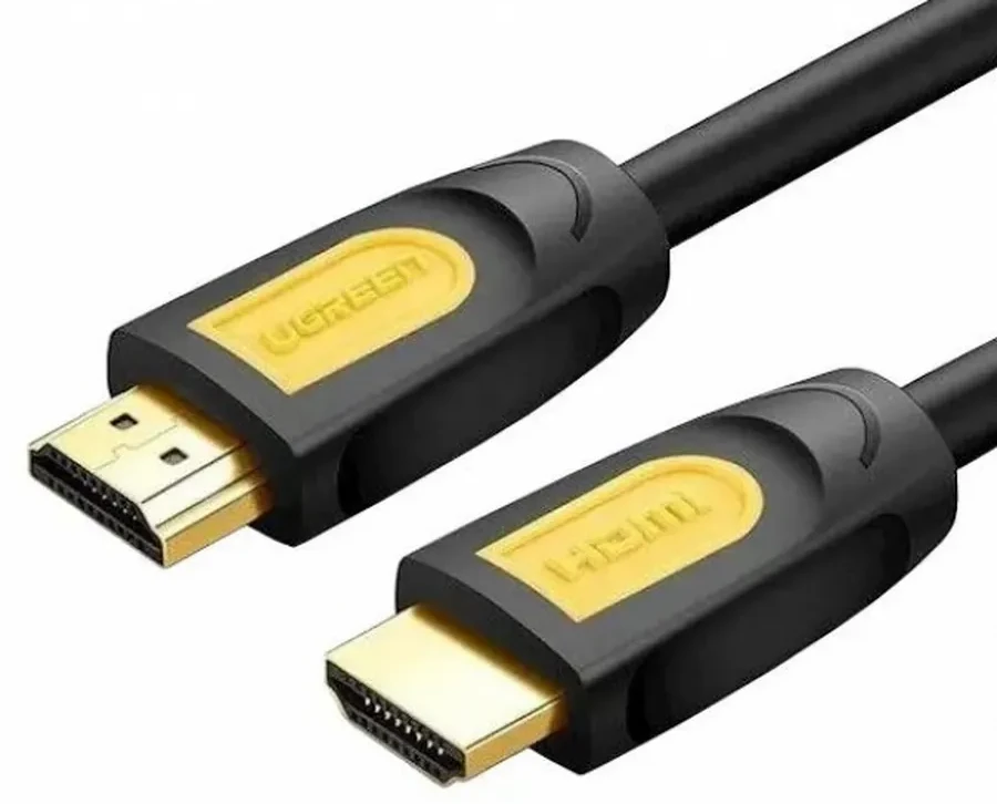 Кабель UGREEN HD101 HDMI, 1м, жёлтый/чёрный