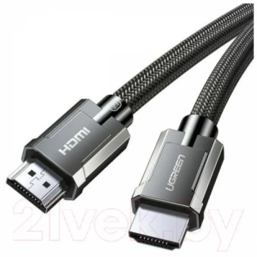 Кабель UGREEN HD135 HDMI 8K, 1м, серый, плетёный