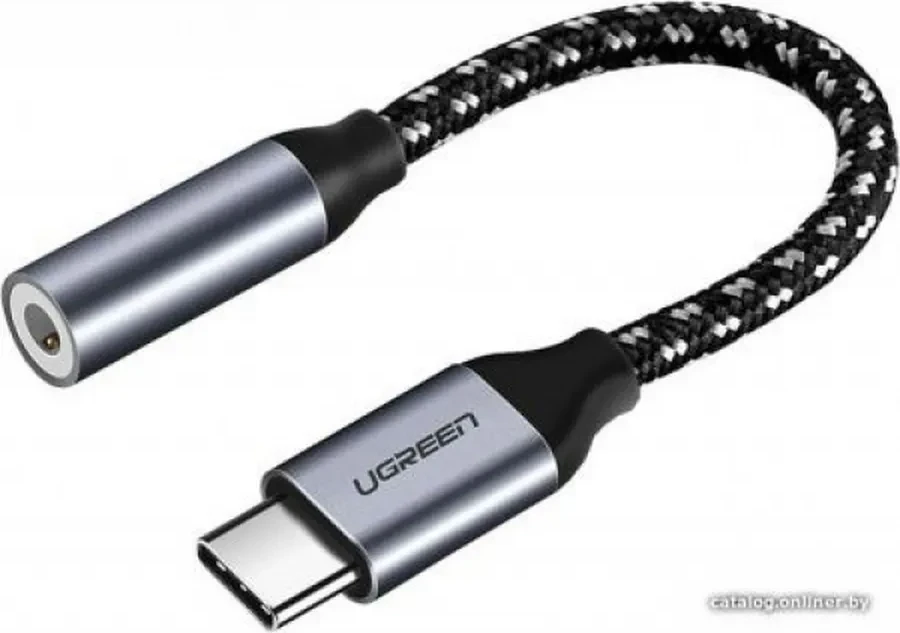 Кабель UGREEN AV142 USB-C to 3.5mm, 10см, серый