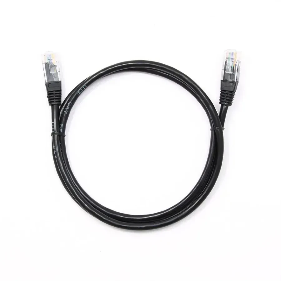 Патч-корд UTP Cat 5e Cablexpert PP12-1M, 1м, черный