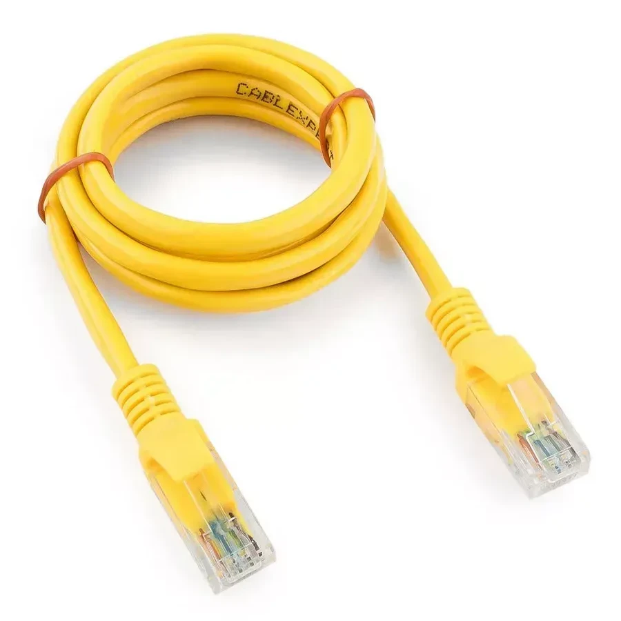 Патч-корд UTP Cat 5e Cablexpert PP12-1.5M, 1.5м, желтый