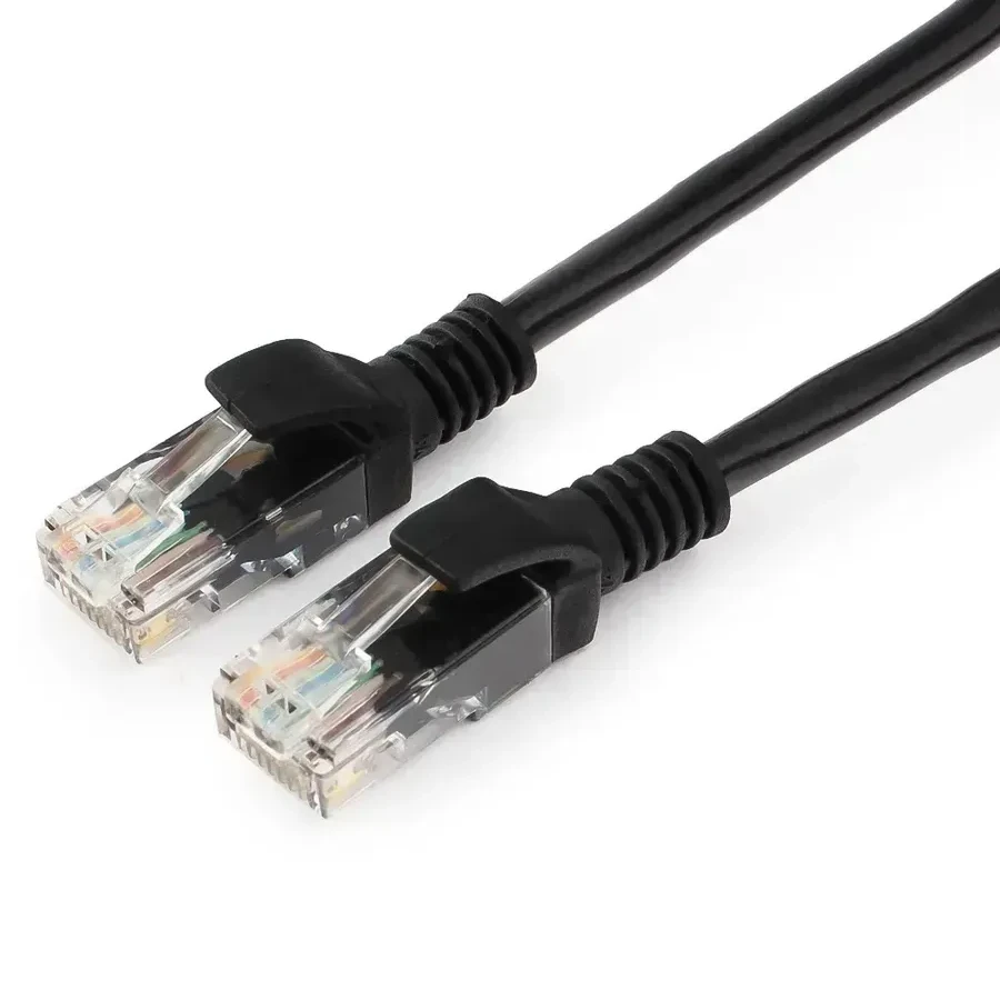 Патч-корд UTP Cat 6e Cablexpert PP6U-1M, 1м, черный
