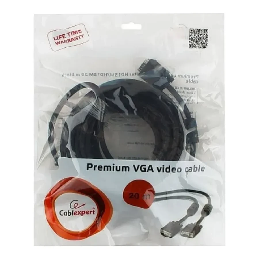 Кабель SVGA Cablexpert CC-PPVGA-20M-B, 15m/15m, 20м — 3