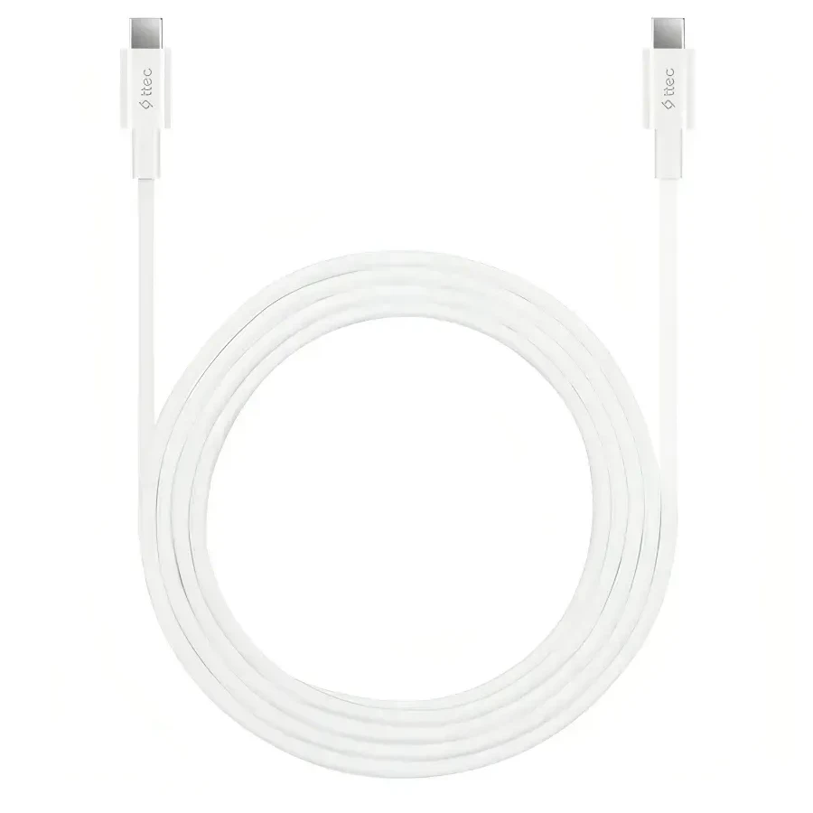 Кабель ttec Type-C 200см 65W, белый