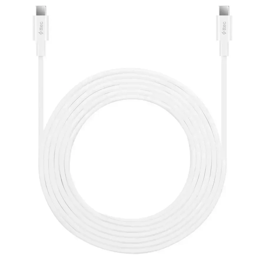 Кабель ttec Type-C 300см 65W, белый