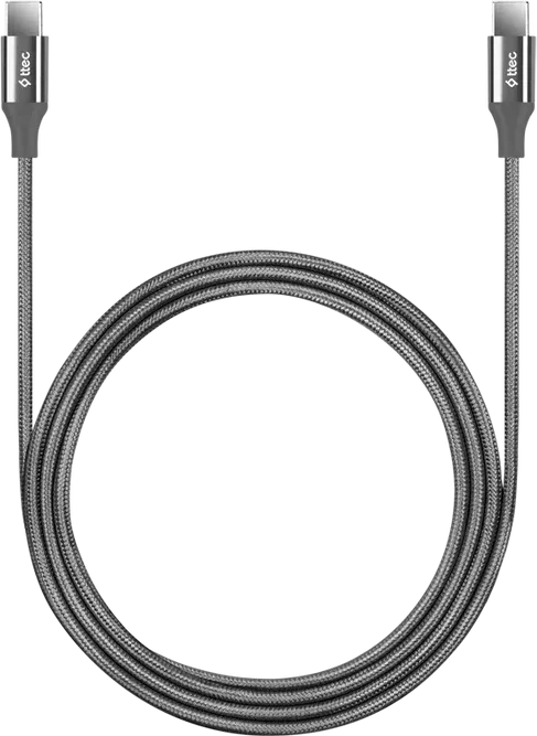Кабель ttec Type-C 150см 100W, космический серый — 2