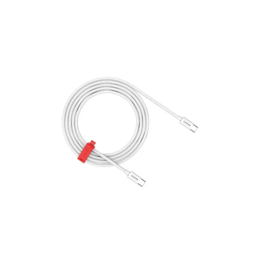Кабель CANYON USB-C, 100W, 2м, белый — 3