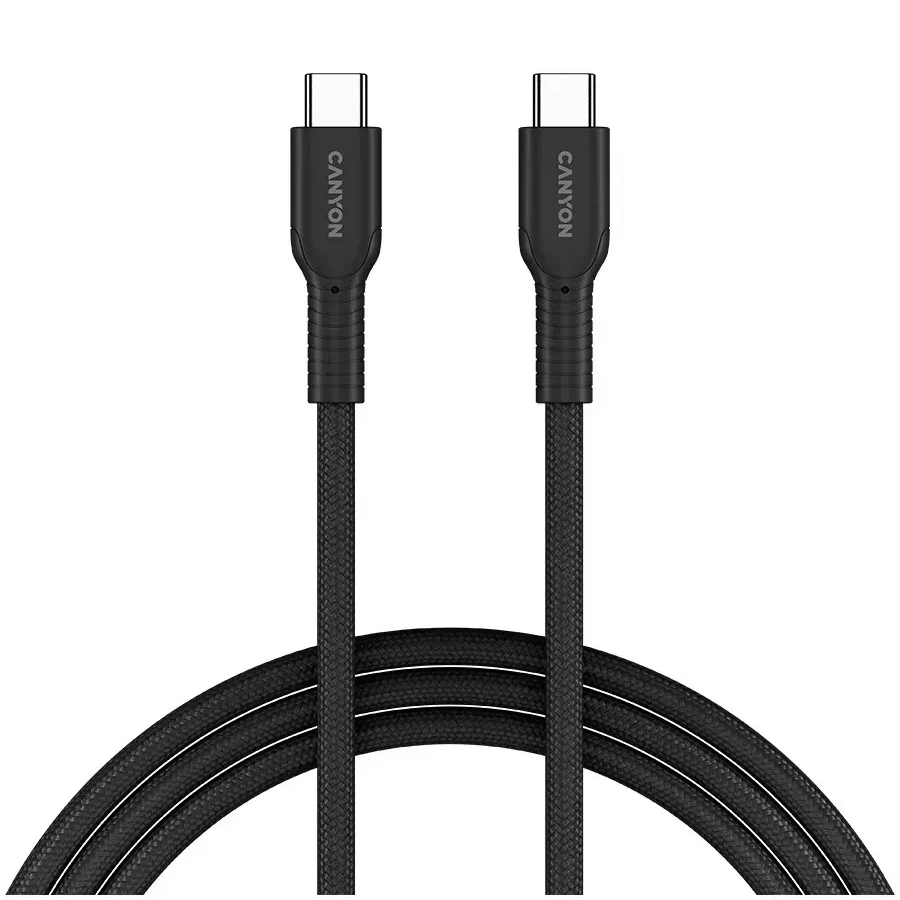 Кабель CANYON OnWire USB-C, 60W, 1м, чёрный