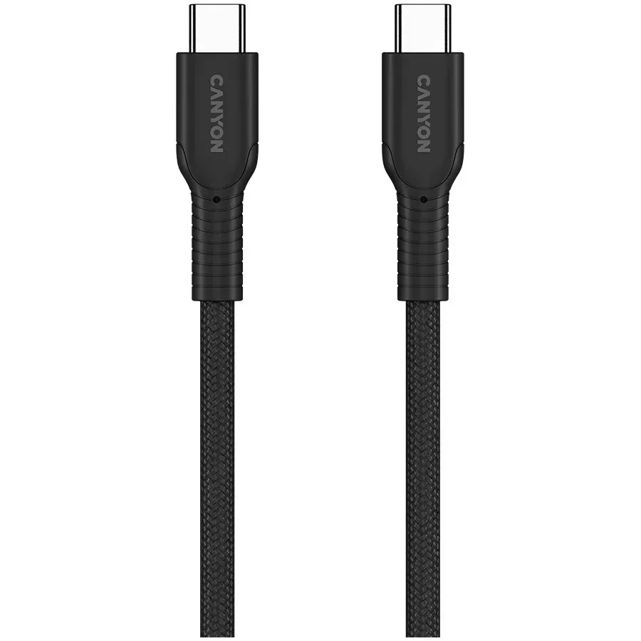 Кабель CANYON OnWire USB-C, 60W, 1м, чёрный — 3