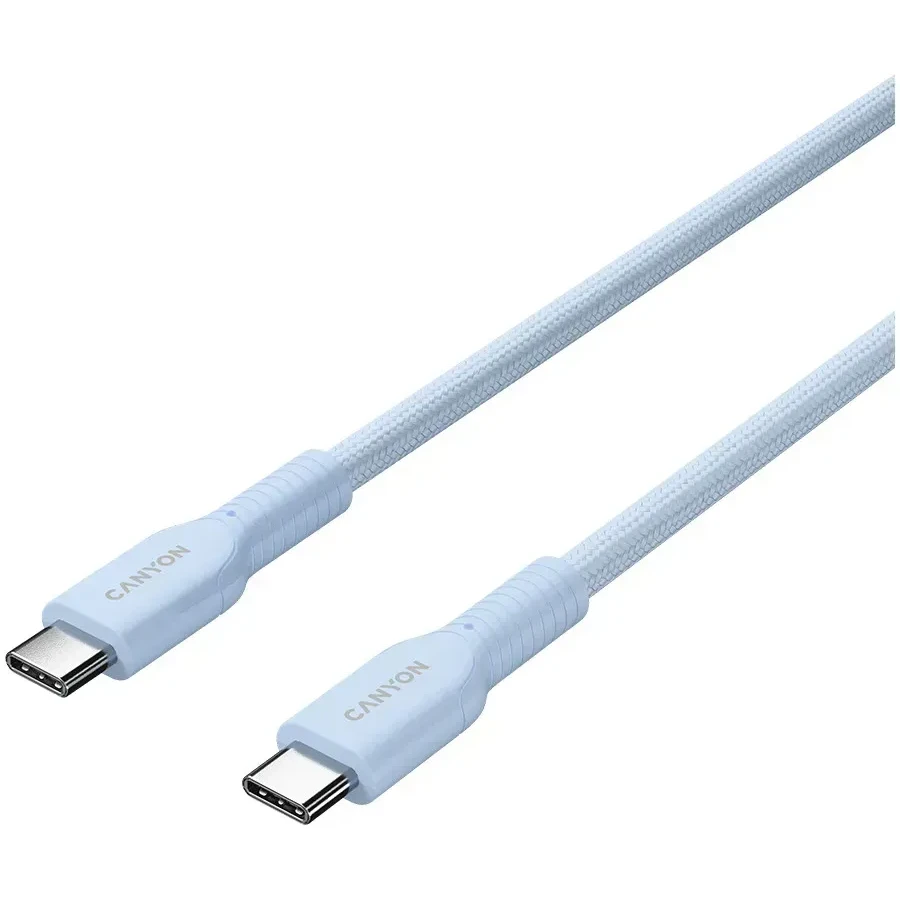 Кабель CANYON OnWire USB-C, 60W, 1м, голубой — 2
