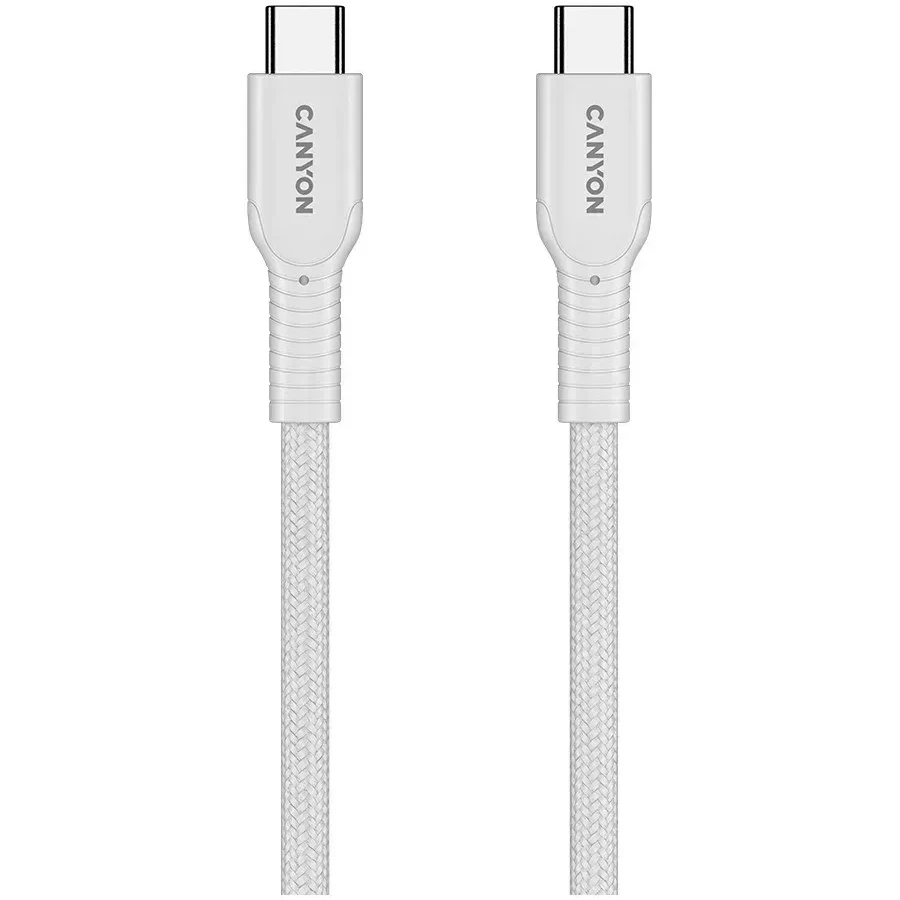 Кабель CANYON OnWire USB-C, 60W, 1м, белый — 3