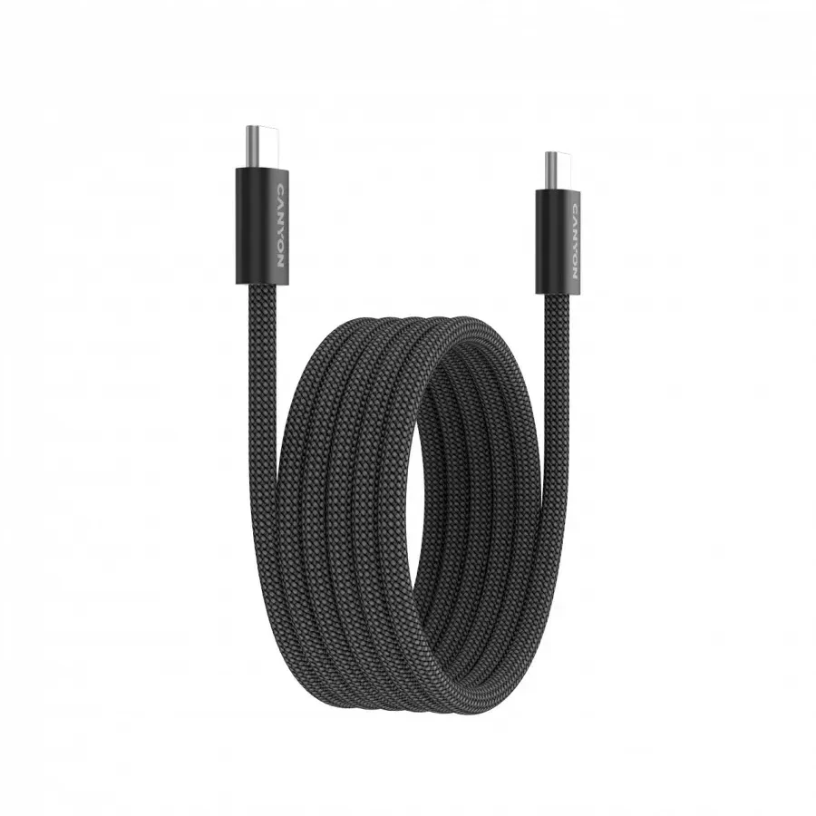 Кабель CANYON OnWire USB-C магнит, 60W, 1м, чёрный — 5