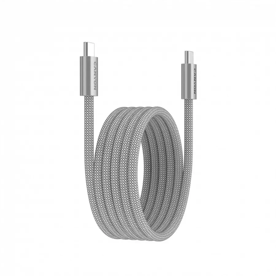 Кабель CANYON OnWire USB-C магнит, 60W, 1м, серый — 4