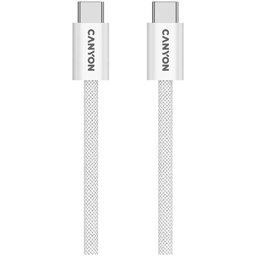 Кабель CANYON OnWire USB-C магнит, 60W, 1м, белый