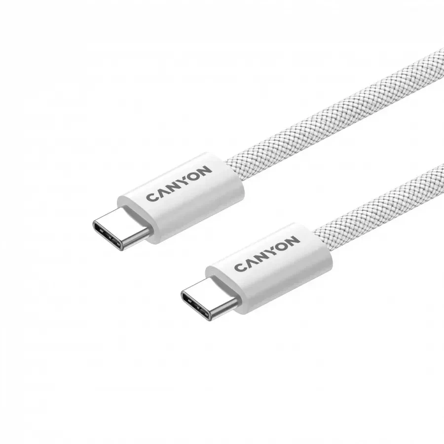 Кабель CANYON OnWire USB-C магнит, 60W, 1м, белый — 3