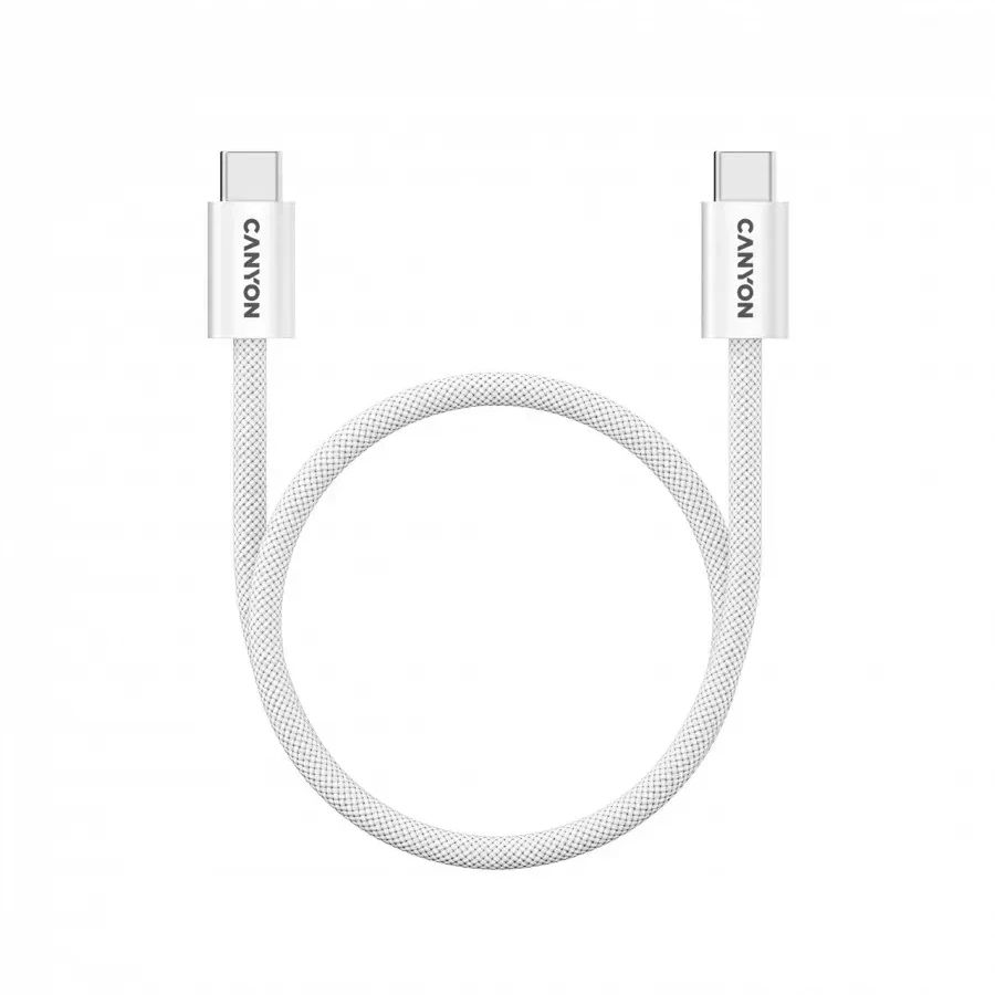 Кабель CANYON OnWire USB-C магнит, 60W, 1м, белый — 4