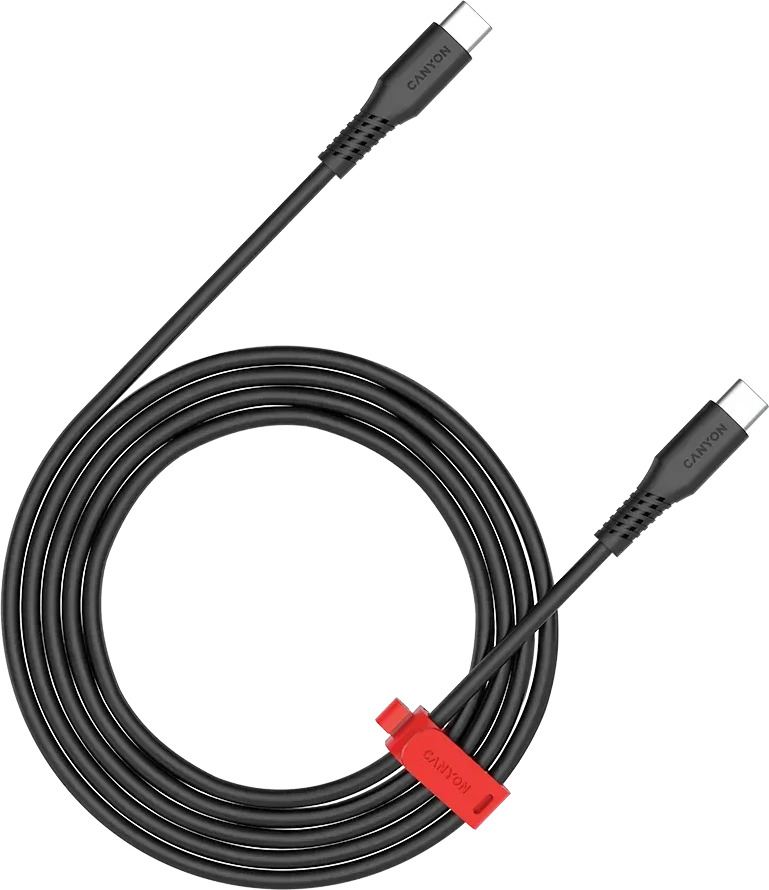 Кабель CANYON USB-C, 60W, 2м, чёрный