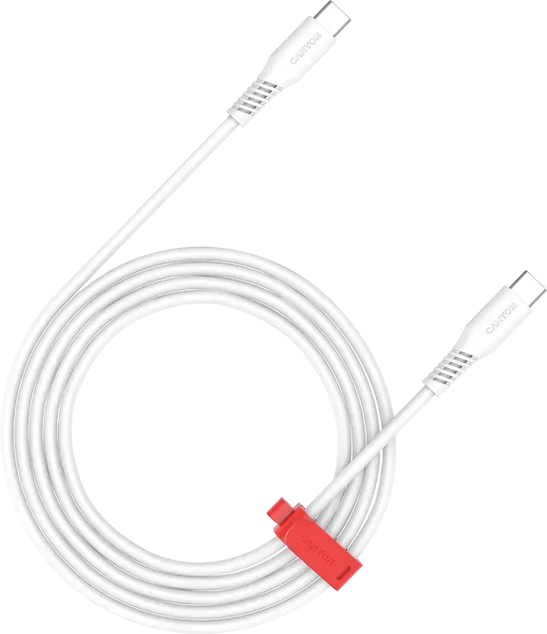 Кабель CANYON USB-C, 60W, 2м, белый