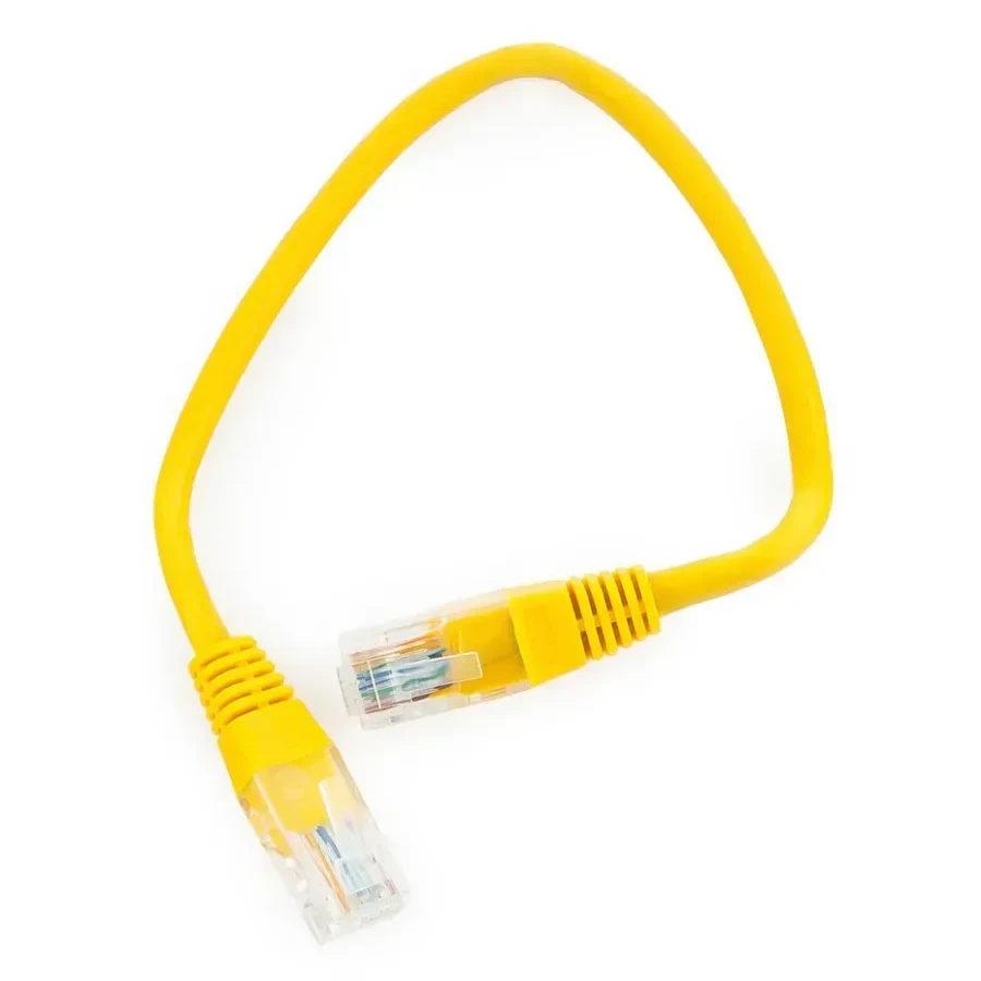 Кабель Cablexpert UTP Cat 5e 0.25m, жёлтый