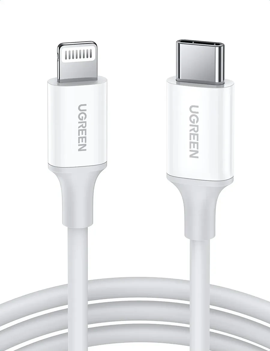 Кабель UGREEN US171 Lightning-USB-C, белый, 1м