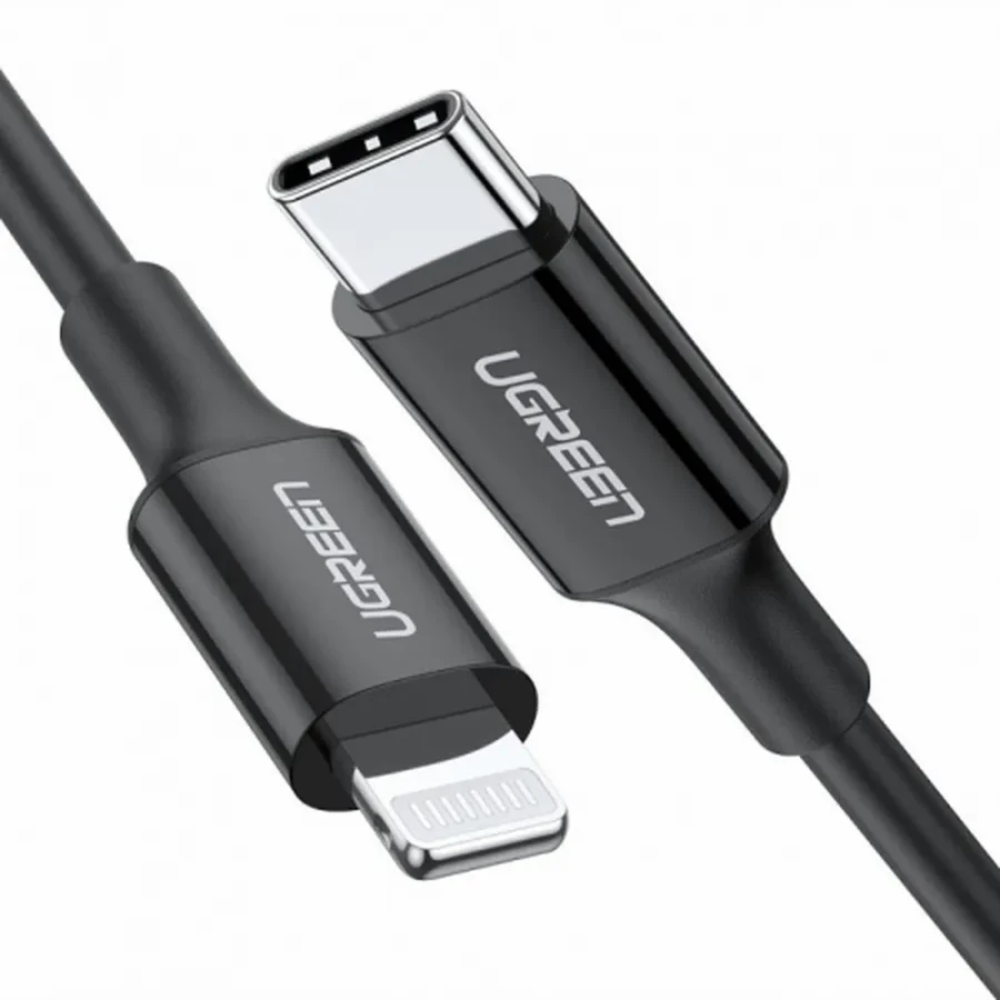 Кабель UGREEN US171 Lightning-USB-C, черный, 1м
