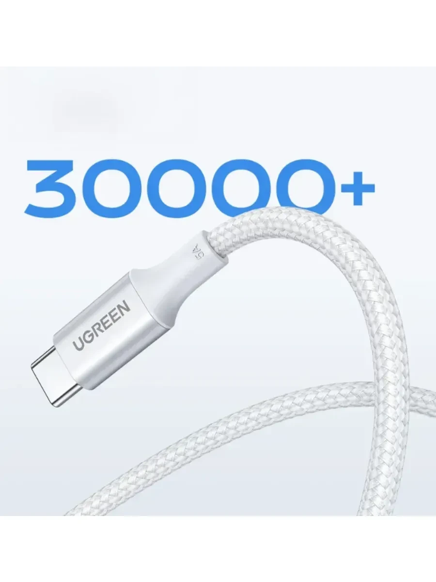 Кабель UGREEN L502 USB-C-USB-C, 1м, 100W — 2