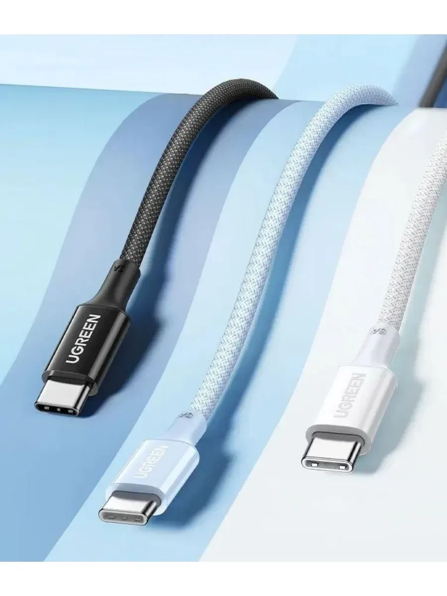 Кабель UGREEN L502 USB-C-USB-C, 1м, 100W — 3