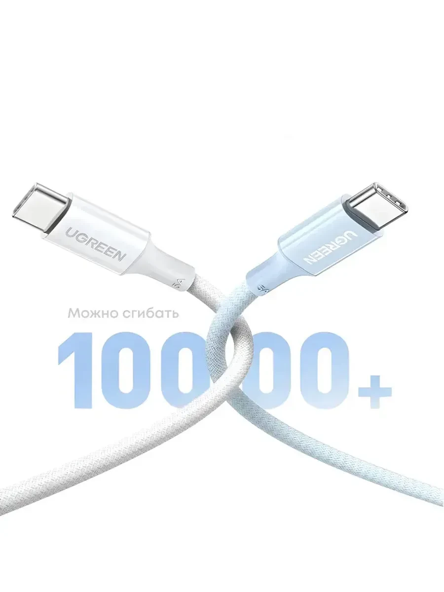 Кабель UGREEN L502 USB-C-USB-C, 2м, 100W — 3