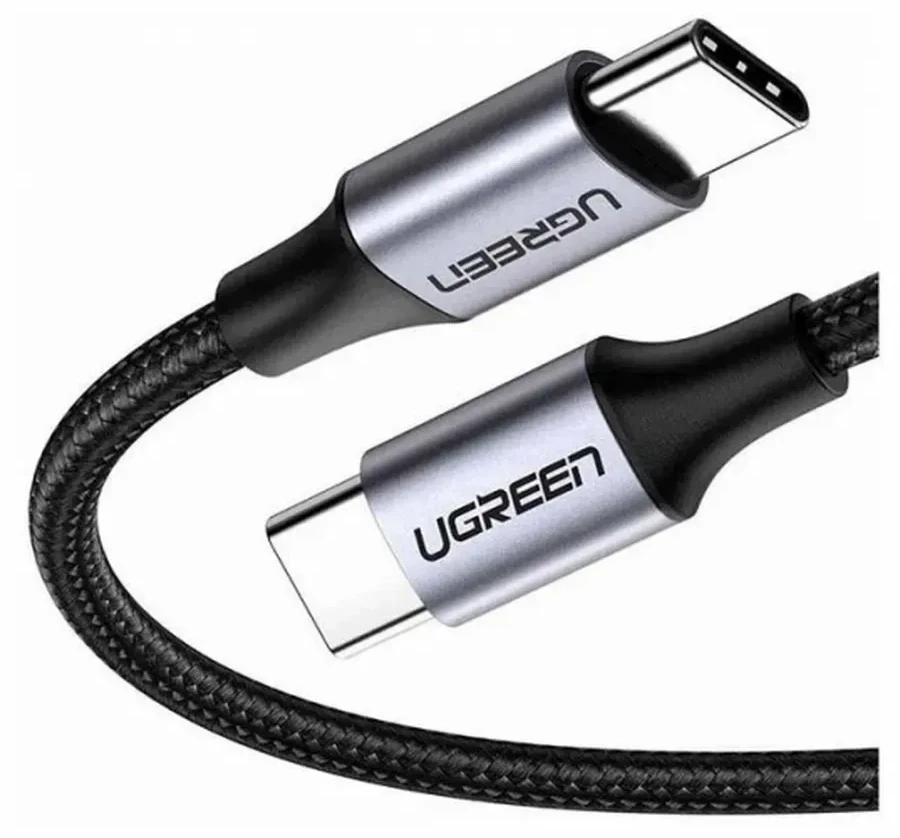Кабель UGREEN US261 USB-C-USB-C, 2м, серый