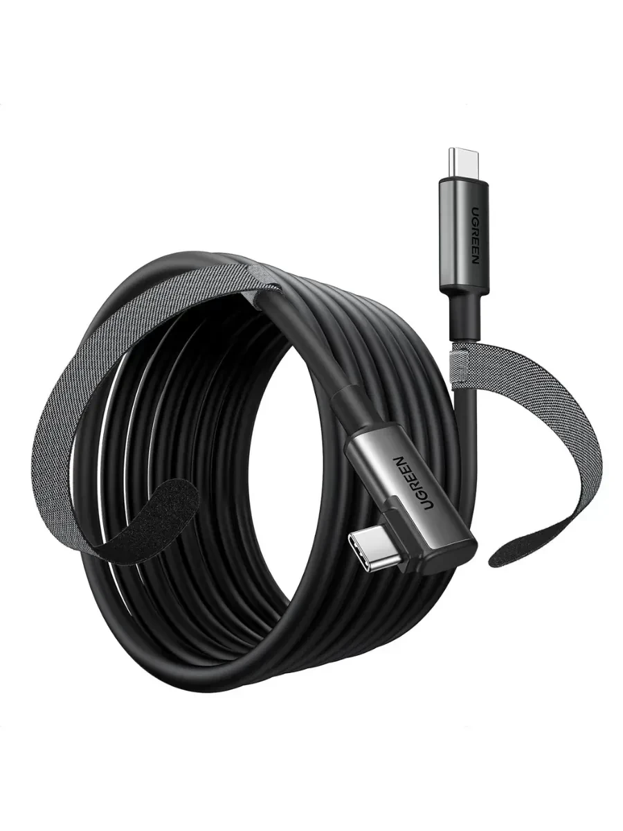 Кабель UGREEN US551 USB-C-USB-C, 5м, 90°, 5Gbps
