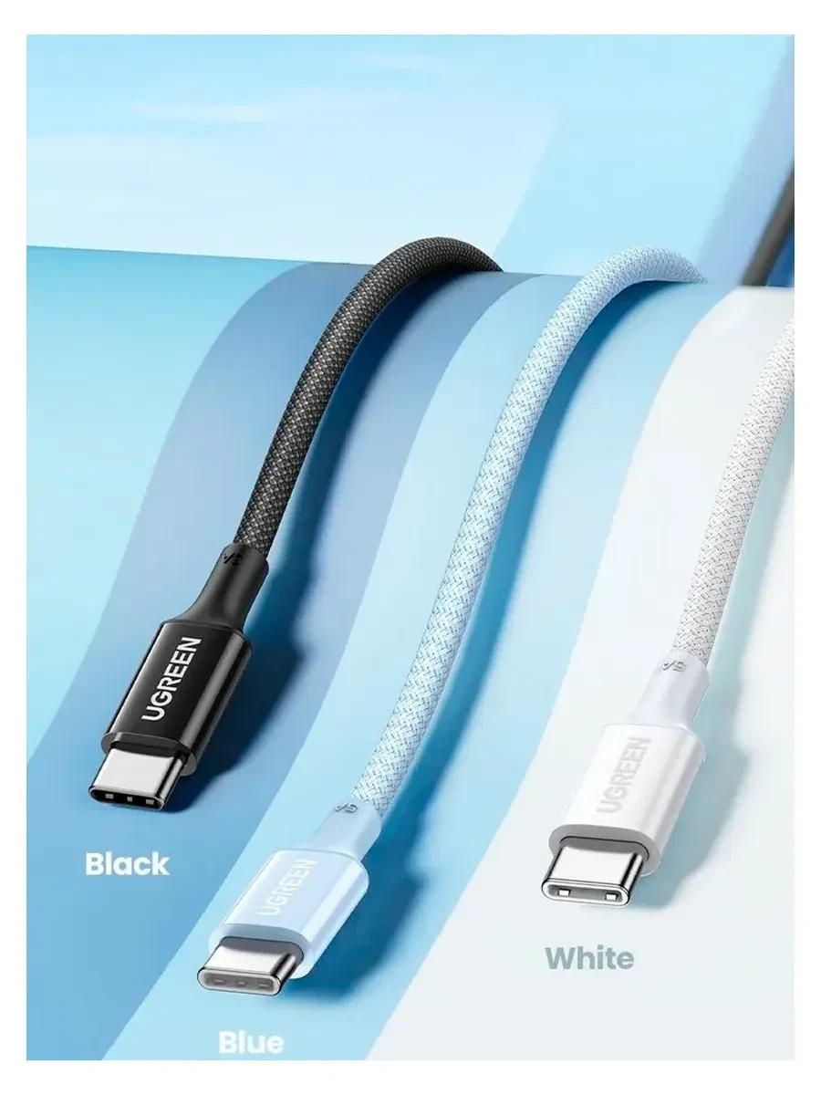 Кабель UGREEN L502 USB-C-USB-C, 2м, 100W — 2