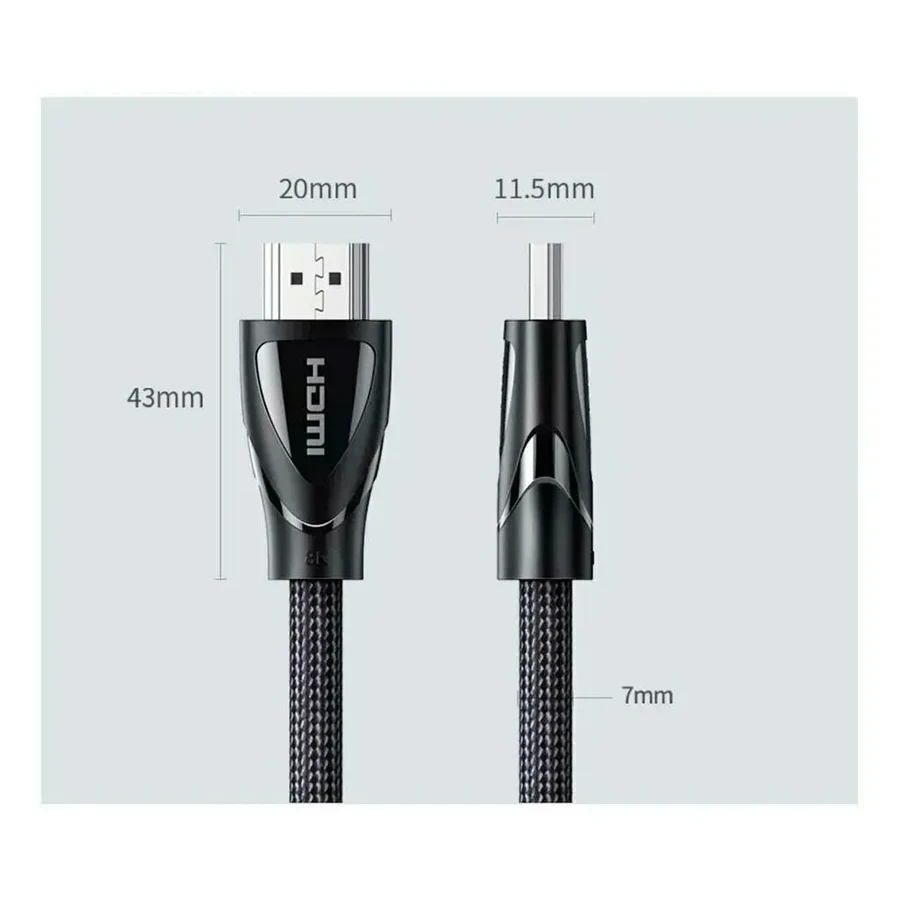 Кабель UGREEN HD140 HDMI, 3м, оплётка — 4