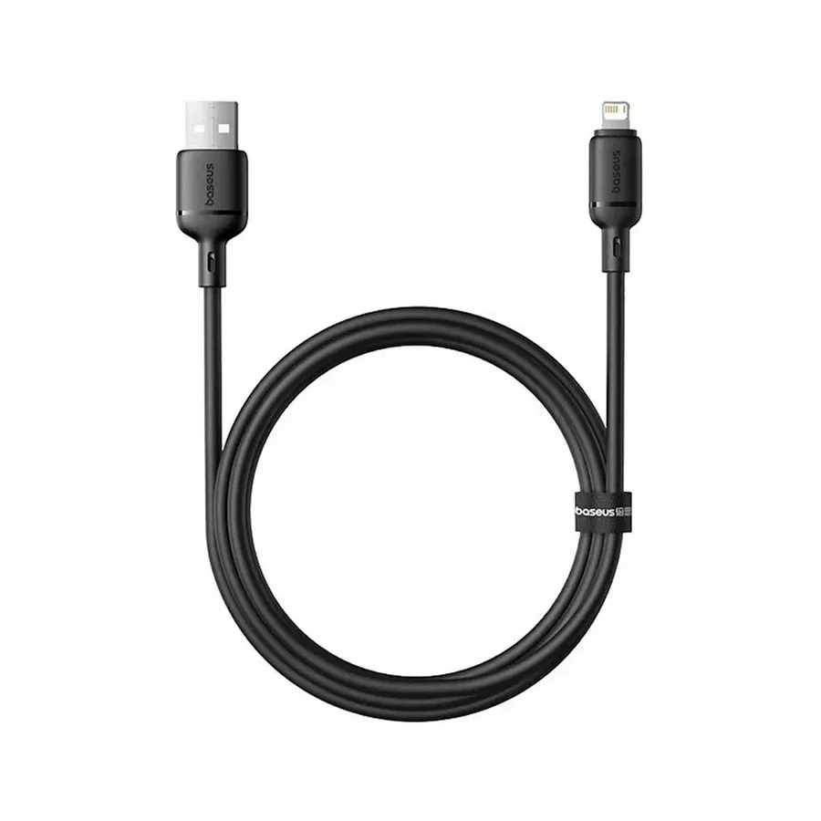 Кабель Baseus Silky USB-A to Lightning, 2.4A, 1м, черный