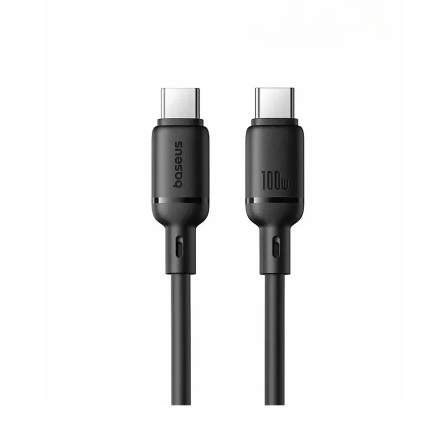 Кабель Baseus Silky USB-C to USB-C, 100W, 1м, черный — 2