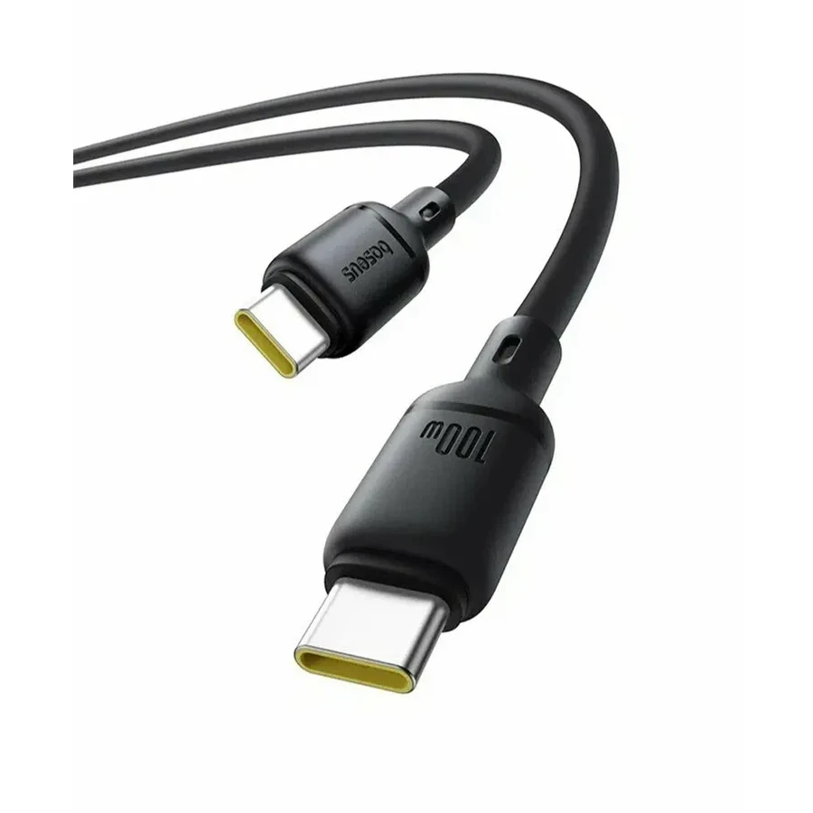 Кабель Baseus Silky USB-C to USB-C, 100W, 1м, черный — 3